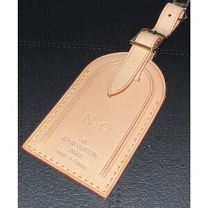 Louis Vuitton Natural Leather Name Tag Goldtone - Beige Large
